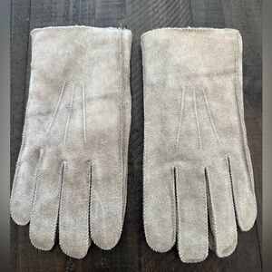 VTG Berman's Brand Men’s Gray Suede Gloves Size XL Sherpa Lining